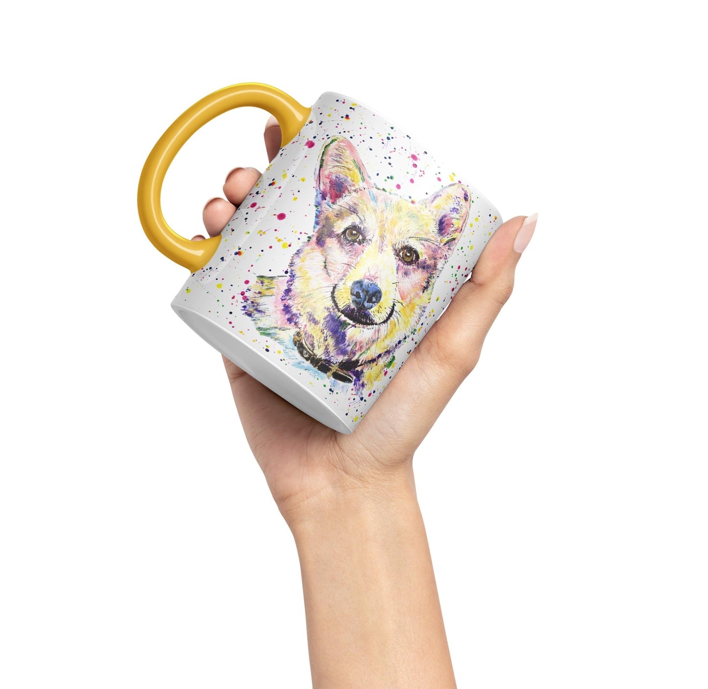 Vixar Corgi Dog Pet Animals Watercolour Art Coloured 330 ml Mug Cup Gift Birthday Work Office Tea Coffee