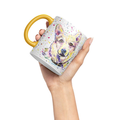 Vixar Corgi Dog Pet Animals Watercolour Art Coloured 330 ml Mug Cup Gift Birthday Work Office Tea Coffee