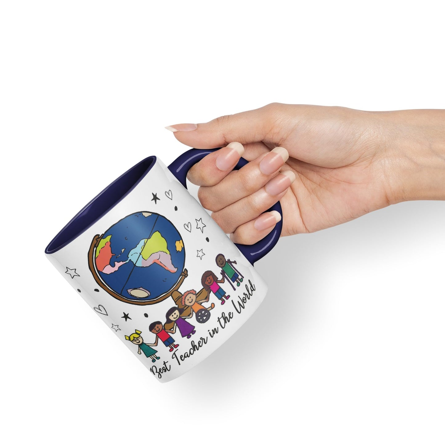 Vixar Best Teacher in The World, Teacher Mug, Teacher Gift from Kids, School Gift, end of Year