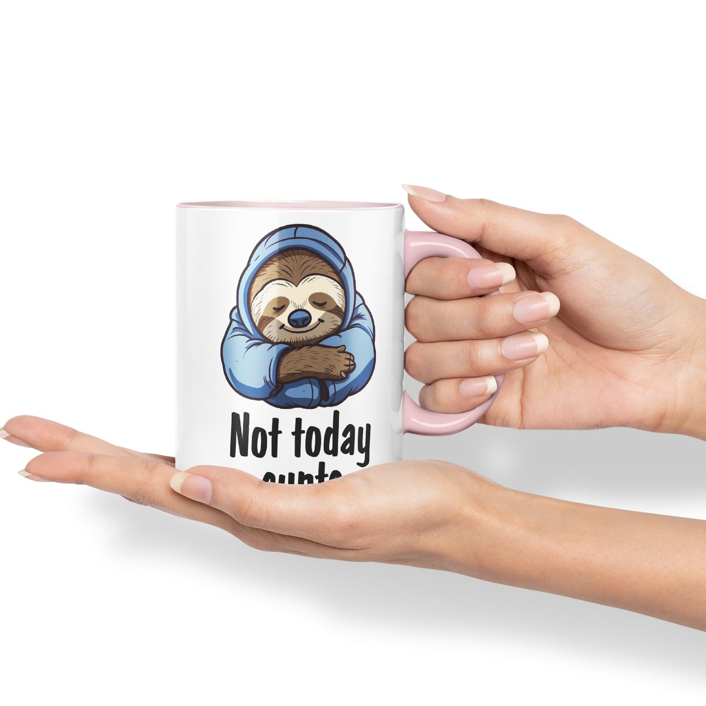 Not Today c.. Sloth Sarcastic Joke Gift Ceramic Coloured Mug Cup for Tea Coffee Hot Brew 330ml 11Oz