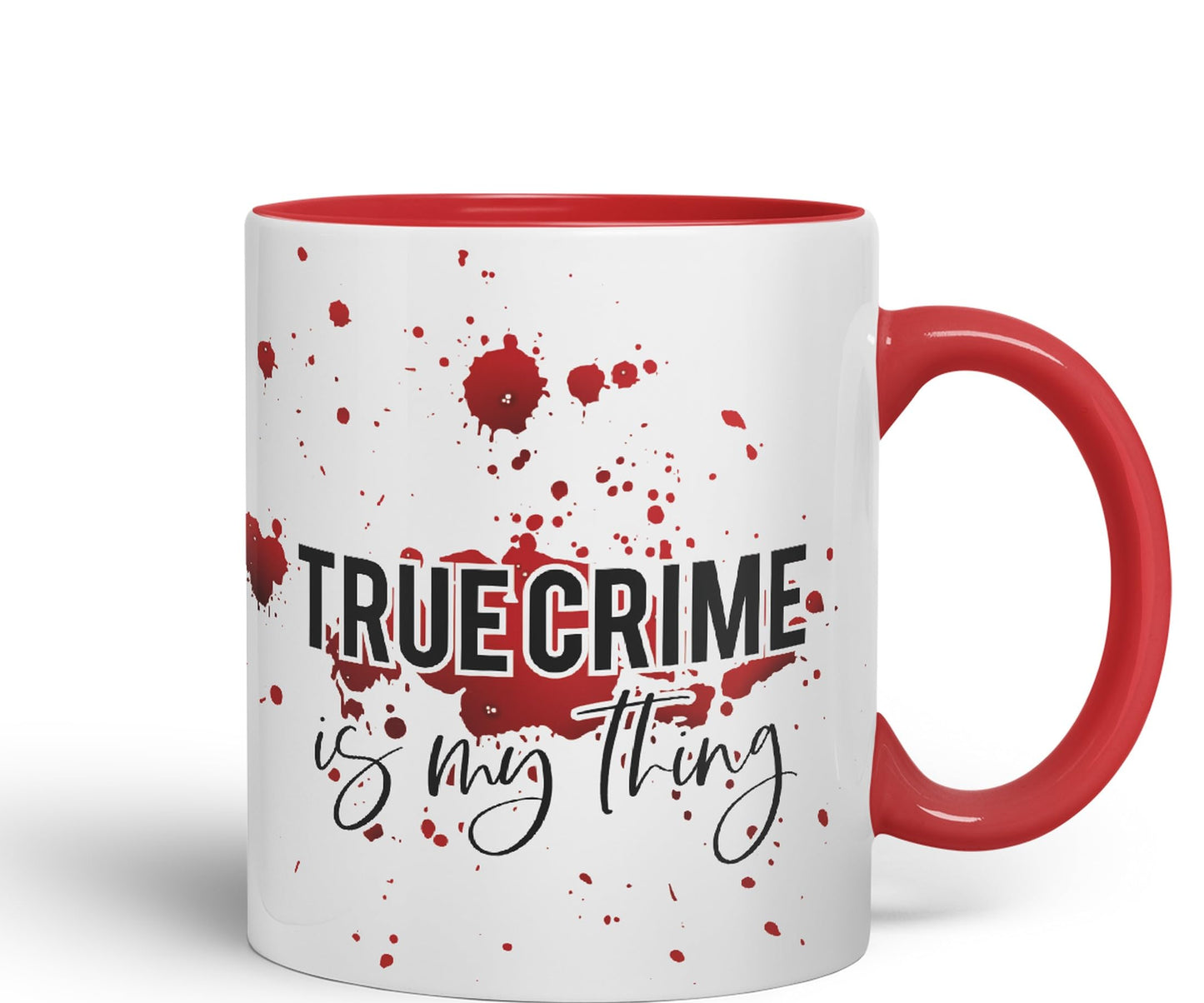 True Crime is My Thing Joke Sarcastic Ceramic Coloured Mug Cup for Tea Coffee Hot Brew 330ml 11Oz Gift