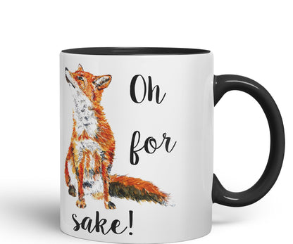 Vixar Oh for Fox Sake Ceramic 330 ml Coloured Mug Cup Gift Tea Coffee Christmas Office Home Joke