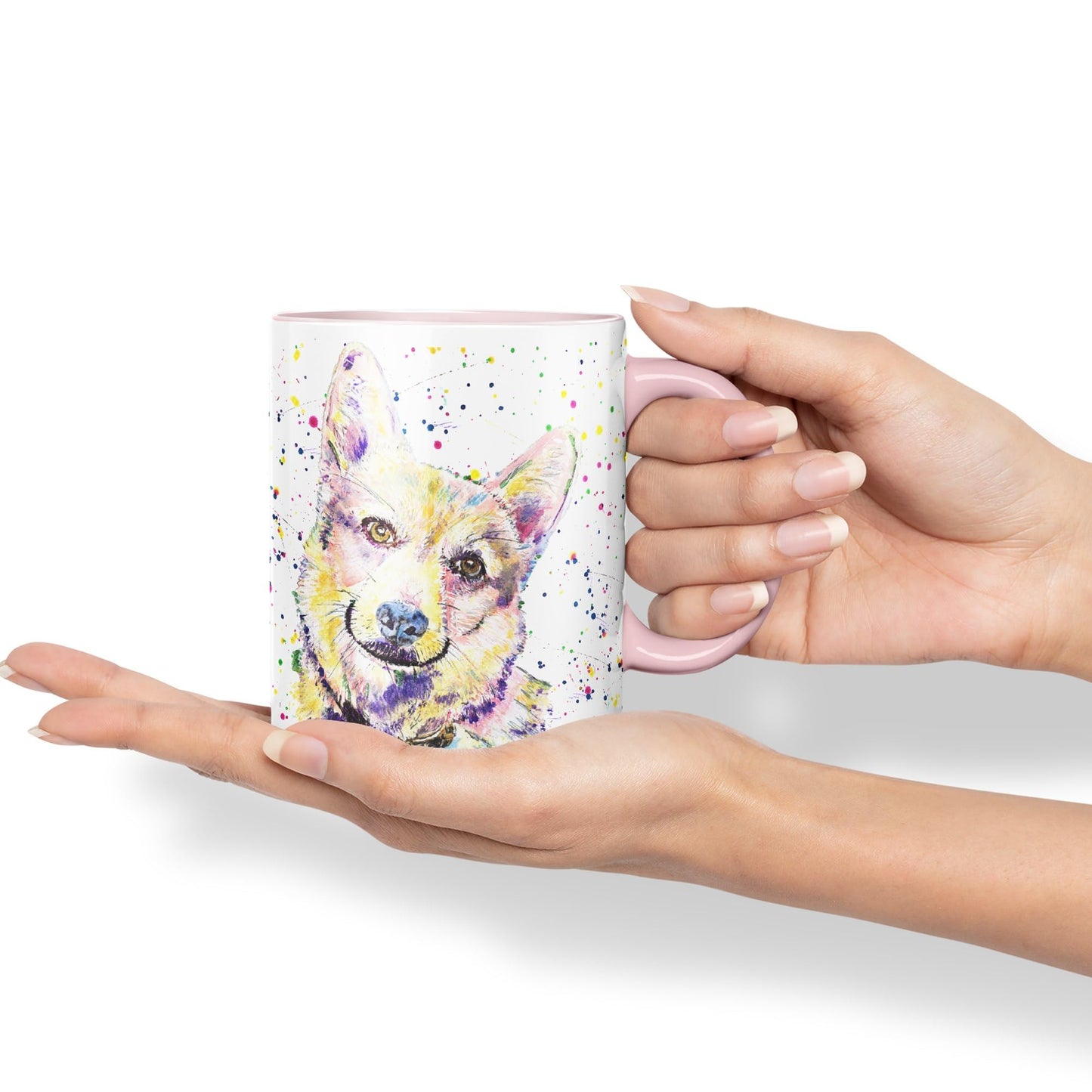 Vixar Corgi Dog Pet Animals Watercolour Art Coloured 330 ml Mug Cup Gift Birthday Work Office Tea Coffee