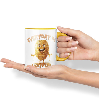 Everyday Im Wafflin, Joke sarkasm Sarcastic Ceramic Coloured Mug Cup for Tea Coffee Hot Brew 330ml 11Oz Gift