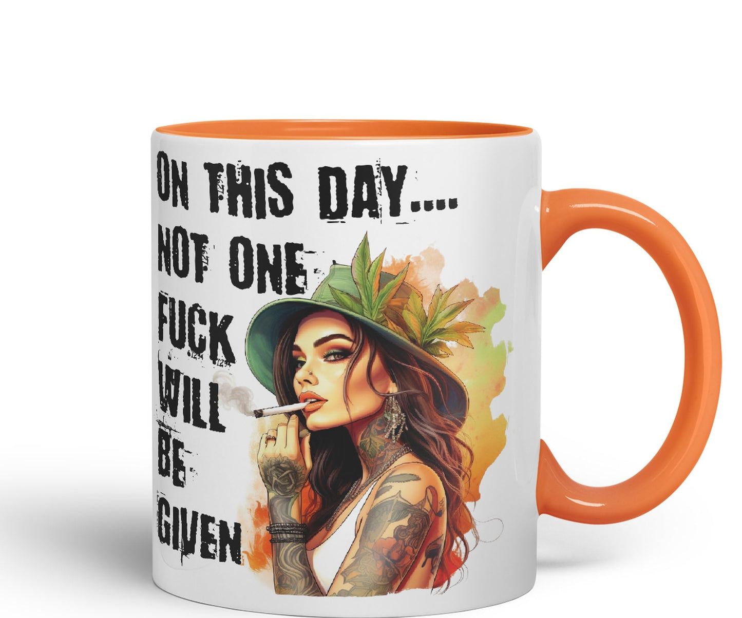 On This Day.. Not one f.. Will be Given Sarcastic Joke Ceramic Coloured Mug Cup for Tea Coffee Hot Brew Gift 330ml 11 OZ