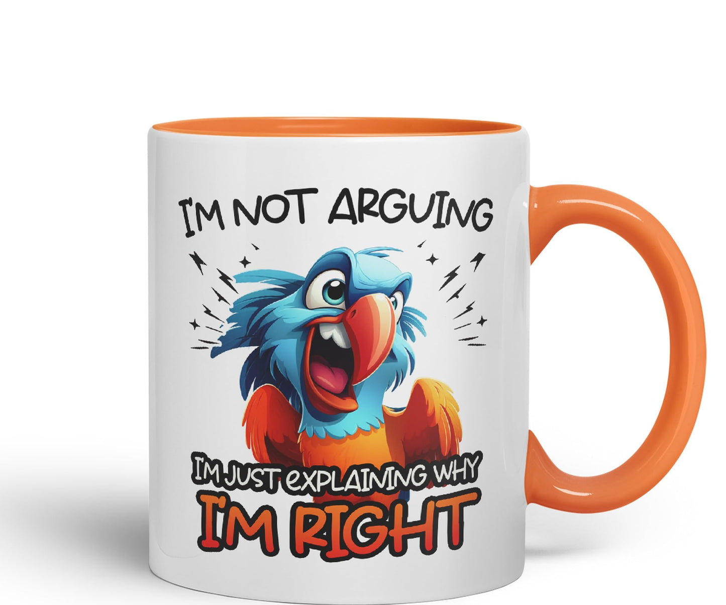 I'm Not Arguing, I'm just expaining why I'm Right Joke sarkasm Sarcastic Ceramic Coloured Mug Cup for Tea Coffee Hot Brew 330ml 11Oz Gift