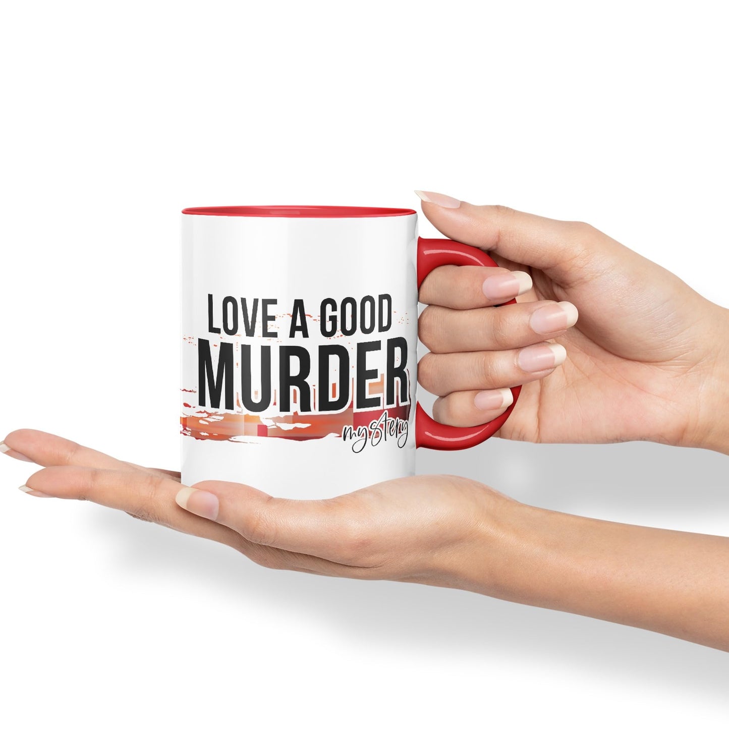 Love a Good Murder Mystery Joke Sarcastic Ceramic Coloured Mug Cup for Tea Coffee Hot Brew 330ml 11Oz Gift