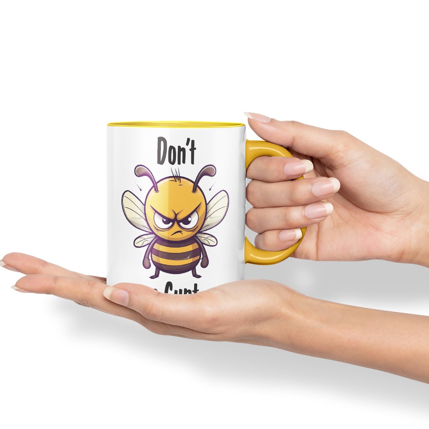 Don't be a Cun't Joke Sarcastic bee Ceramic Coloured Mug Cup for Tea Coffee Hot Brew 330ml 11Oz