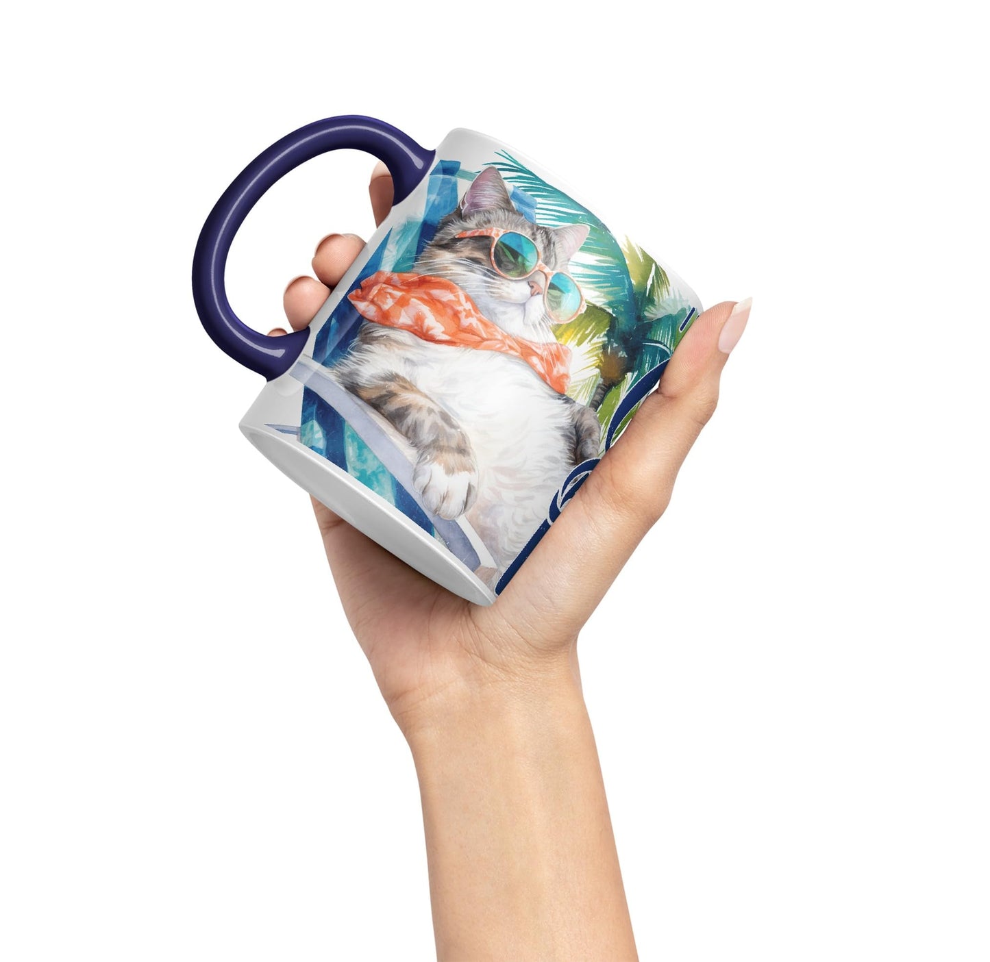 Vixar Cat Lover I Work Hard so My cat can Have a Better Life Coloured Ceramic Mug Cup Gift 330ml 11oz Work Office Tea Coffee