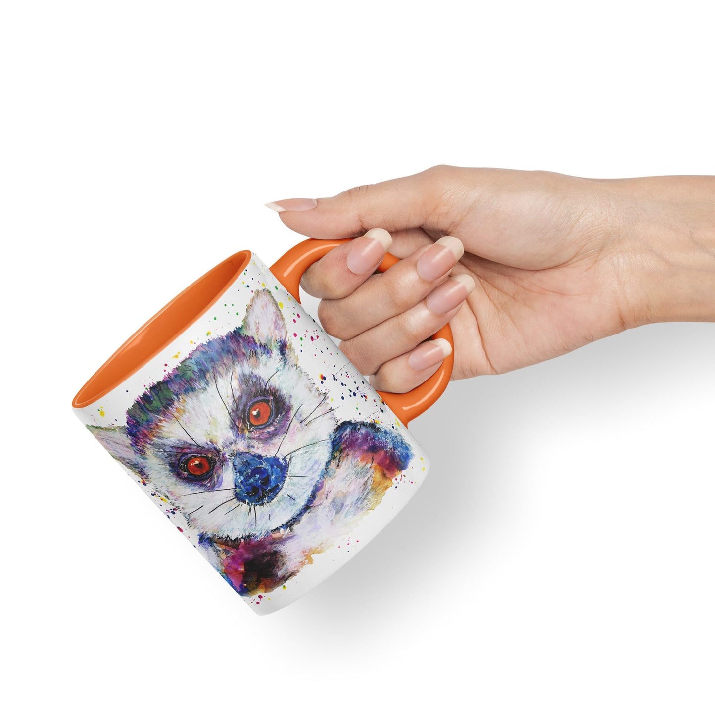Vixar Lemur Watercolour Art Coloured 330 ml Mug Cup Gift Birthday Work Office Tea Coffee