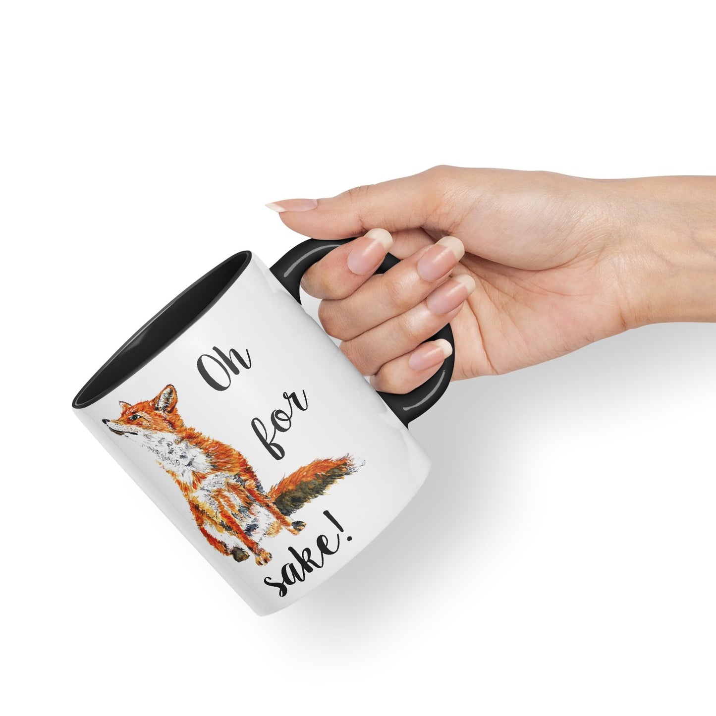 Vixar Oh for Fox Sake Ceramic 330 ml Coloured Mug Cup Gift Tea Coffee Christmas Office Home Joke