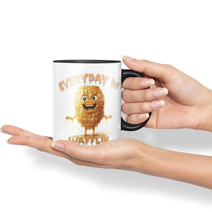 Everyday Im Wafflin, Joke sarkasm Sarcastic Ceramic Coloured Mug Cup for Tea Coffee Hot Brew 330ml 11Oz Gift