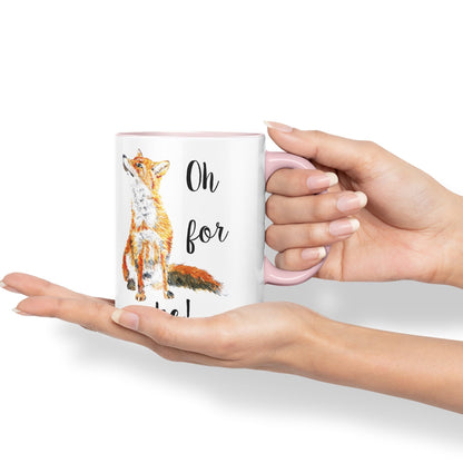 Vixar Oh for Fox Sake Ceramic 330 ml Coloured Mug Cup Gift Tea Coffee Christmas Office Home Joke