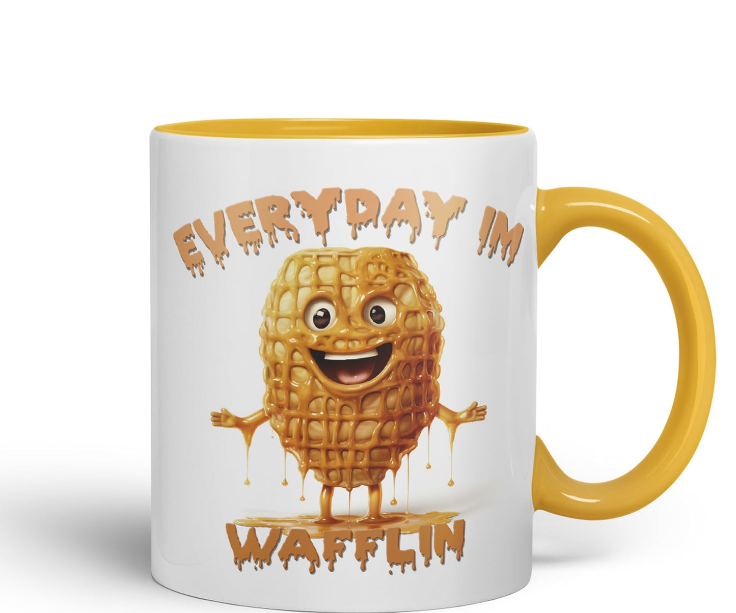Everyday Im Wafflin, Joke sarkasm Sarcastic Ceramic Coloured Mug Cup for Tea Coffee Hot Brew 330ml 11Oz Gift