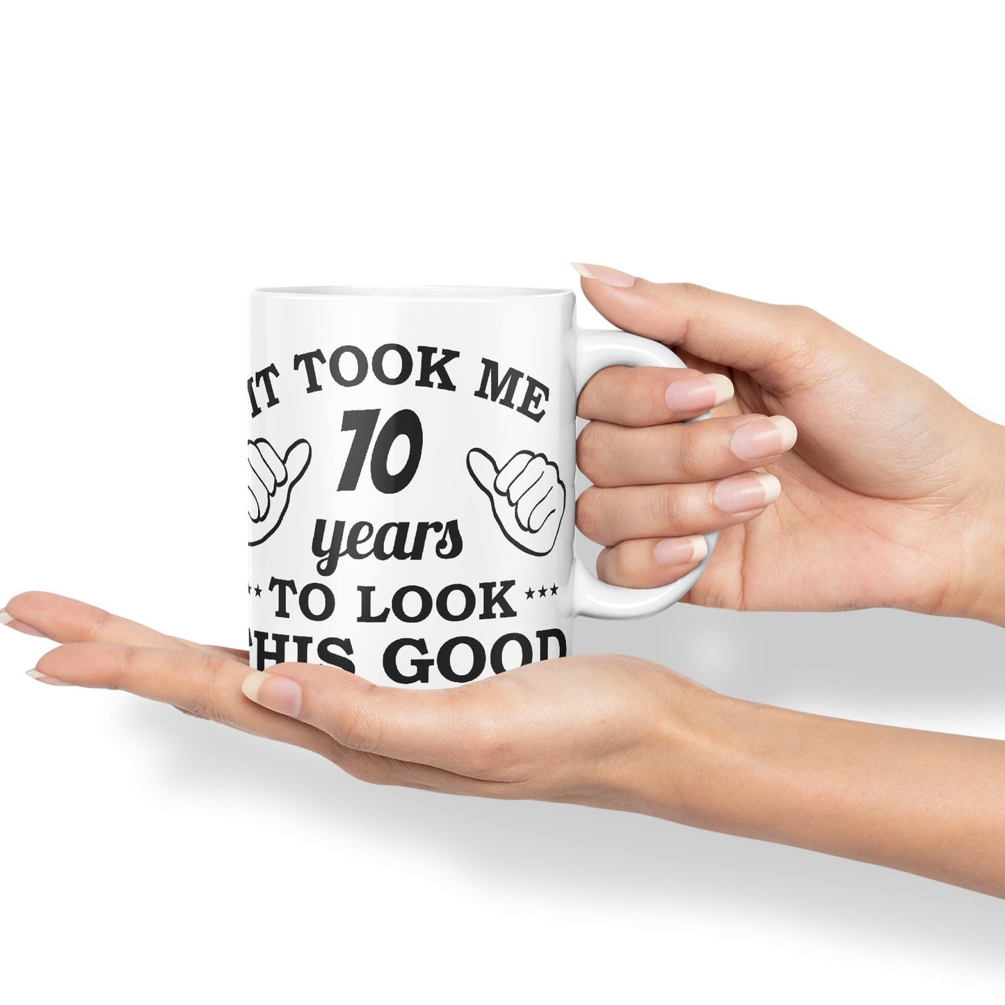Vixar It Took me 70 Years to Look This Good Happy Birthday Ceramic Coloured Mug Cup Gift Coffee Tea