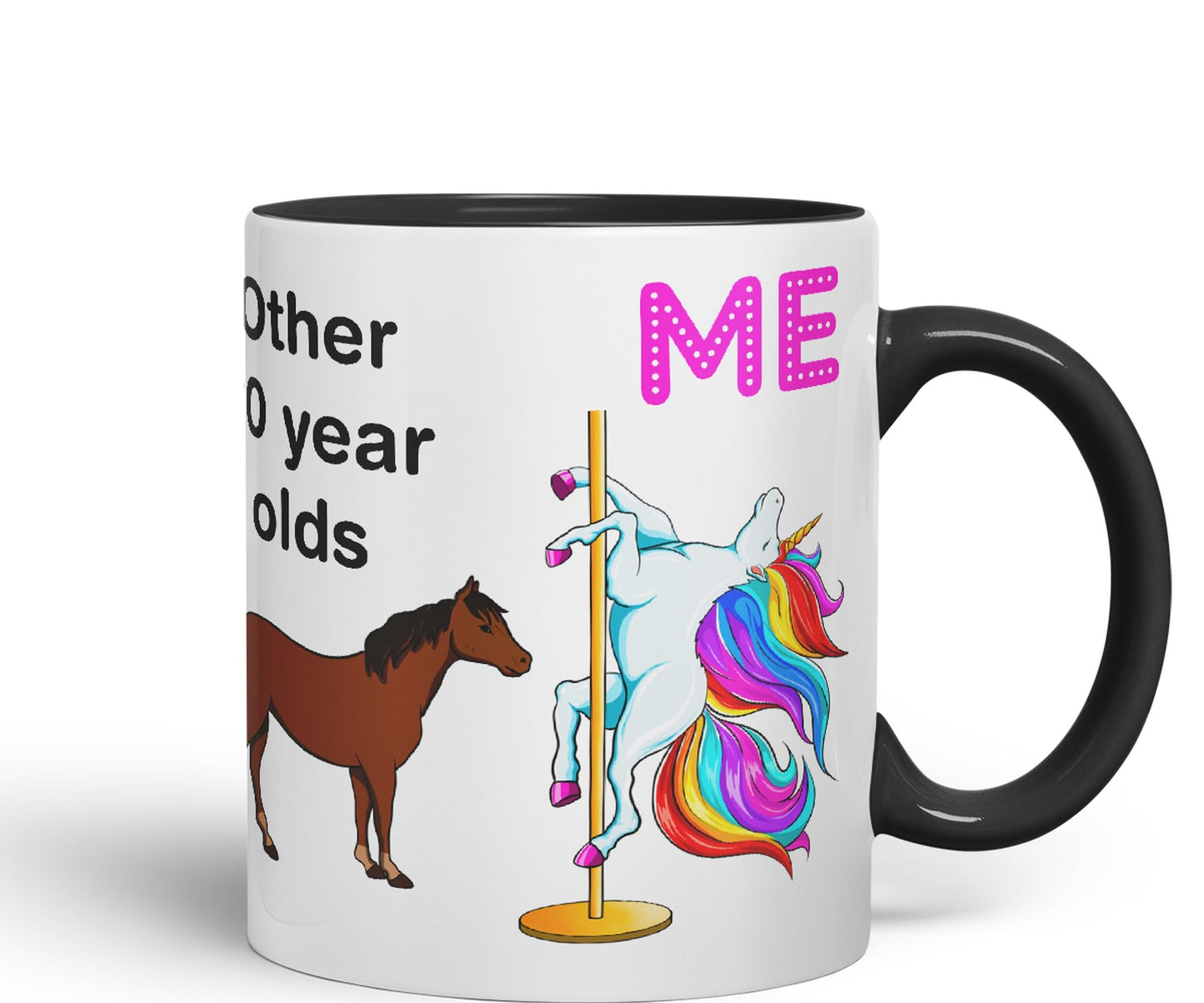 Vixar Pole Dance Unicorn 20th Birthday Other 20 Year Older Coloured 330 ml Mug Cup Gift Work Office Tea Coffee
