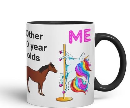 Vixar Pole Dance Unicorn 20th Birthday Other 20 Year Older Coloured 330 ml Mug Cup Gift Work Office Tea Coffee