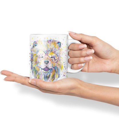 Vixar Chow Chow Wrinkly Chinese Dog Pet Animals Watercolour Art Coloured 330 ml Mug Cup Gift Birthday Work Office Tea Coffee