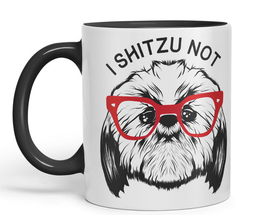 Vixar I Shitzu Not Great for Dog Lovers Funny Ceramic 330 ml Coloured Mug Cup Gift Tea Coffee Christmas Office Home Joke