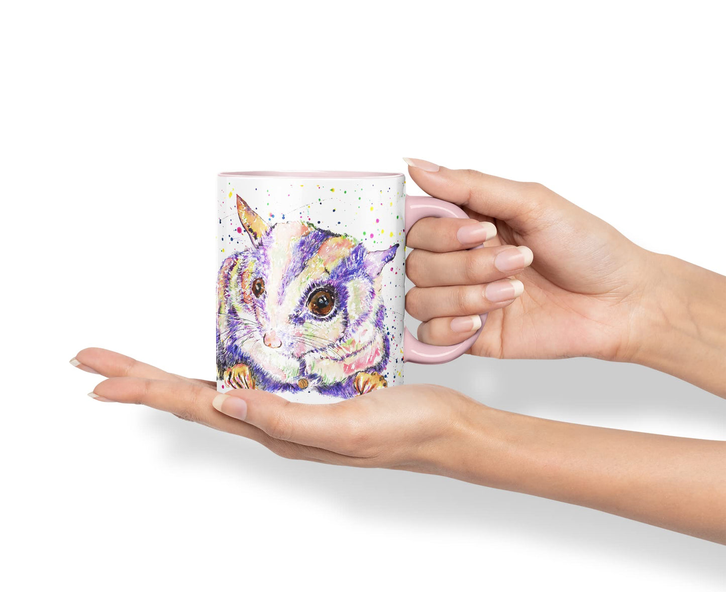 Vixar Sugar Glider Australian wildlifeanimals Watercolour Art Coloured Mug Cup Gift Birthday Work Office Tea Coffee