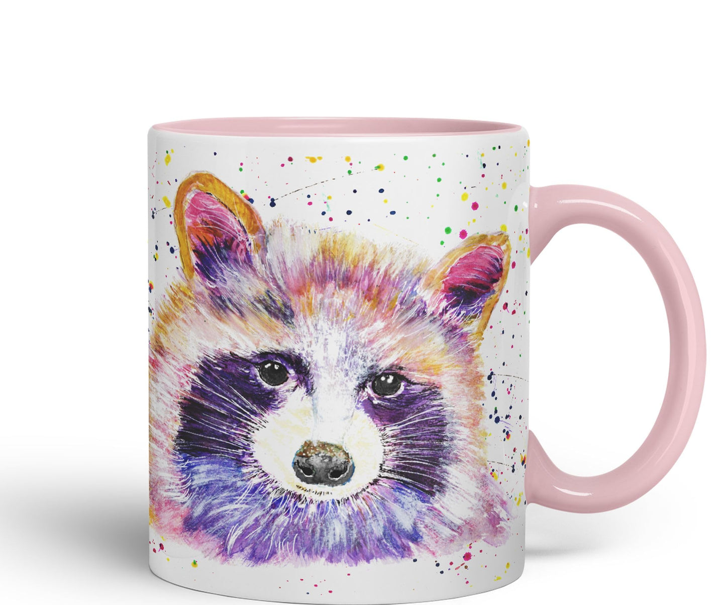 Racoon animals Watercolour Ceramic Coloured Mug Cup for Tea Coffee Hot brew 330ml 11Oz Gift