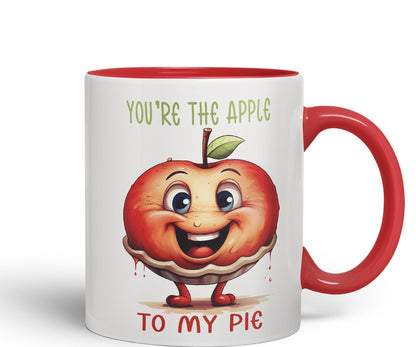 You're The Apple, to My Pie Joke sarkasm Sarcastic Ceramic Coloured Mug Cup for Tea Coffee Hot Brew 330ml 11Oz Gift