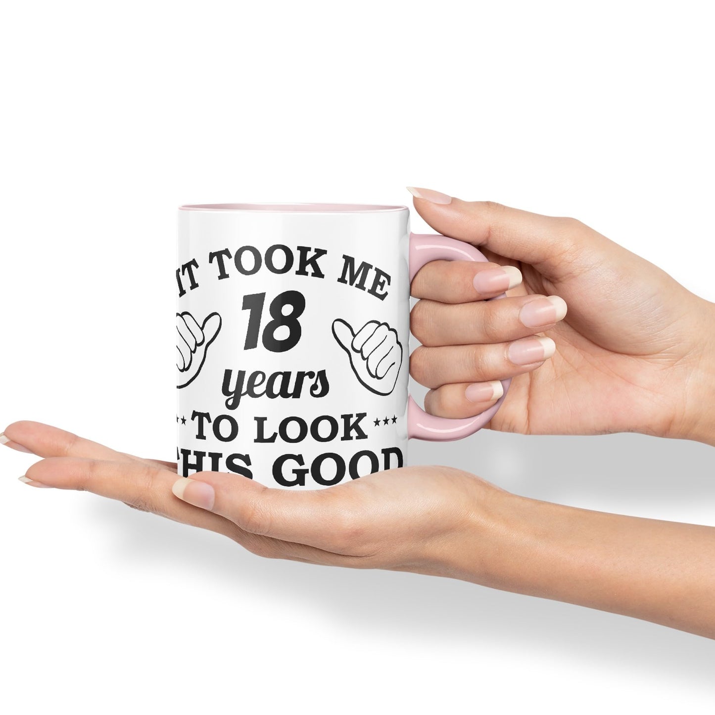 Vixar It Took me 18 Years to Look This Good Happy Birthday Ceramic Coloured Mug Cup Gift Coffee Tea