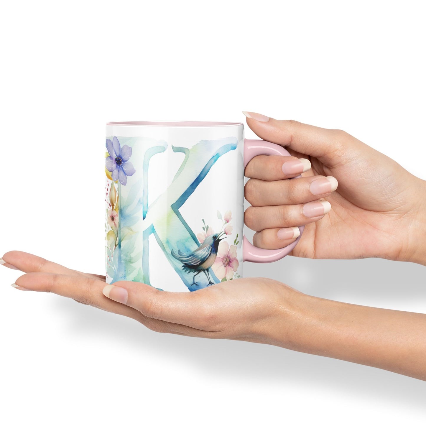 Letter K mug, Animals Alphabet Letter K Monogram animal for kids Ceramic Coloured Mug Cup for Tea Coffee Hot brew 330ml 11Oz Gift