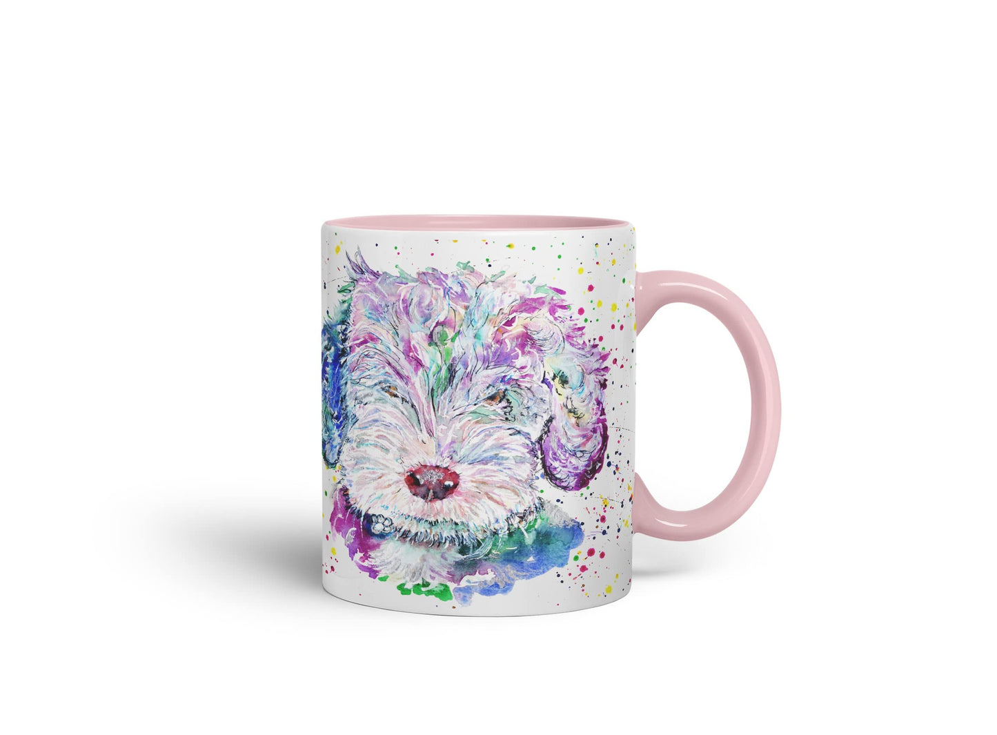 Vixar Cockapoo Cockerpoo Dog Pet Animals Watercolour Art Coloured Mug Cup Gift Birthday Work Office Tea Coffee