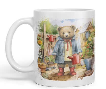 Vixar Teddy Bear Gardener Women Garden Ceramic Mug Coloured Mug Cup Gift Birthday Work Office Tea Coffee