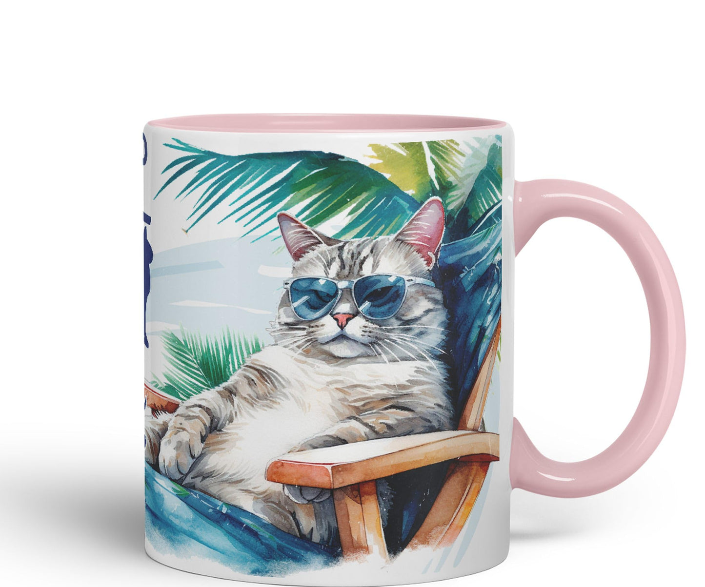 Vixar Cat Lover I Work Hard so My cat can Have a Better Life Coloured Ceramic Mug Cup Gift 330ml 11oz Work Office Tea Coffee