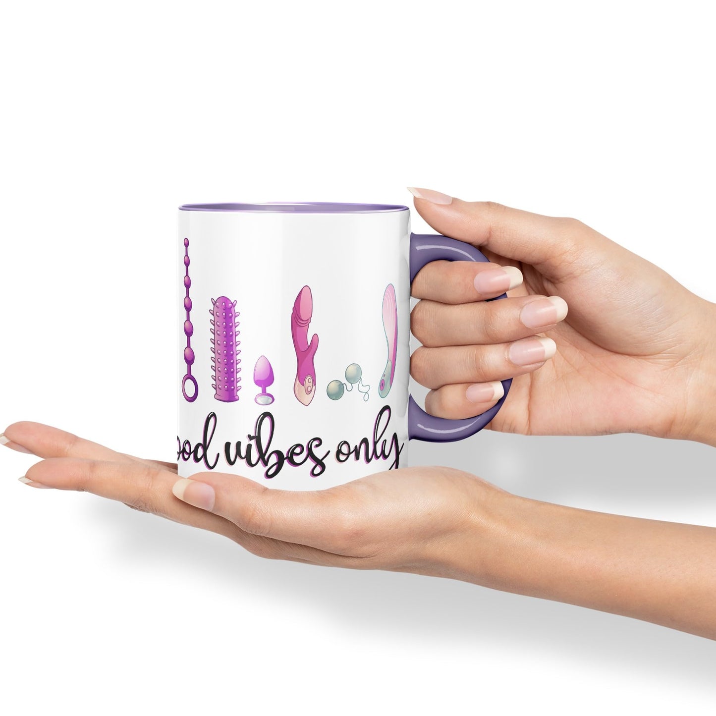 Good Vibes Only Woman Toys Ceramic Coloured Mug Cup Gift Tea Coffee Christmas Office Home Sarcastic Joke