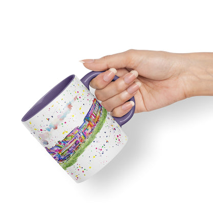 Vixar Steam Train Watercolour Art Coloured 330 ml Mug Cup Gift Birthday Work Office Tea Coffee