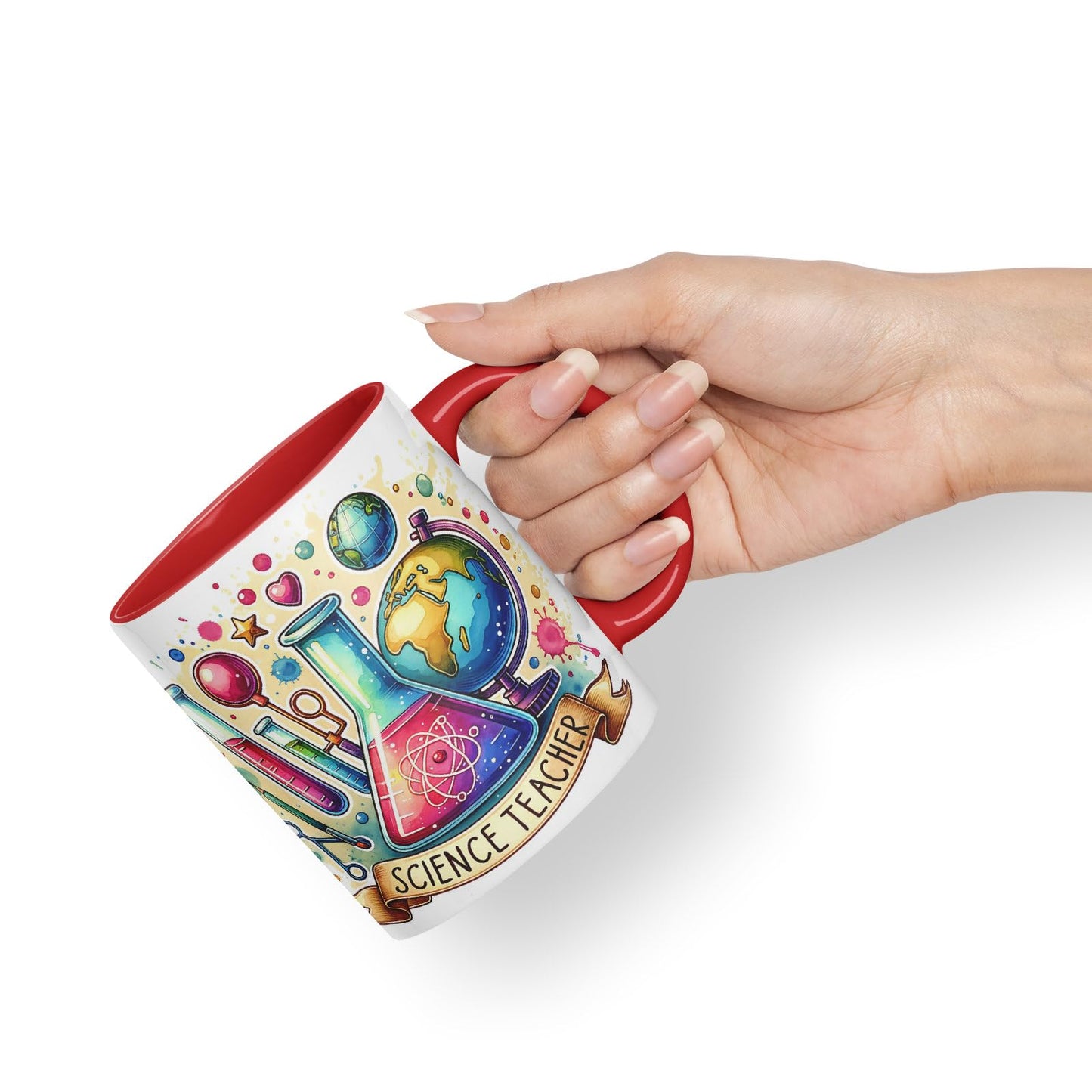 Vixar Science Teacher Teacher Mug Thank You, End of School Gift Ceramic Coloured Mug Cup for Tea Coffee Hot Brew 330ml 11Oz Gift