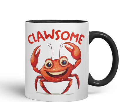 Clawsome Crab, Joke sarkasm Sarcastic Ceramic Coloured Mug Cup for Tea Coffee Hot Brew 330ml 11Oz Gift