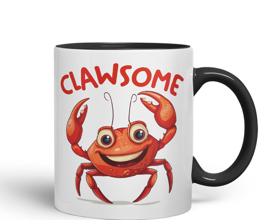 Clawsome Crab, Joke sarkasm Sarcastic Ceramic Coloured Mug Cup for Tea Coffee Hot Brew 330ml 11Oz Gift