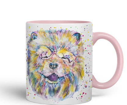Vixar Chow Chow Wrinkly Chinese Dog Pet Animals Watercolour Art Coloured 330 ml Mug Cup Gift Birthday Work Office Tea Coffee