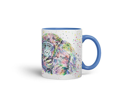 Vixar Gorilla Ape Monkey Animals Watercolour Art Coloured Mug Cup Gift Birthday Work Office Tea Coffee