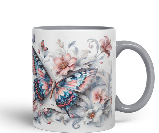 Butterfly Beatiful My Coffee Myg Joke sarkasm Sarcastic Ceramic Coloured Mug Cup for Tea Coffee Hot Brew 330ml 11Oz Gift