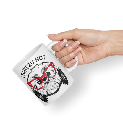 Vixar I Shitzu Not Great for Dog Lovers Funny Ceramic 330 ml Coloured Mug Cup Gift Tea Coffee Christmas Office Home Joke