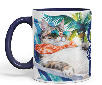 Vixar Cat Lover I Work Hard so My cat can Have a Better Life Coloured Ceramic Mug Cup Gift 330ml 11oz Work Office Tea Coffee