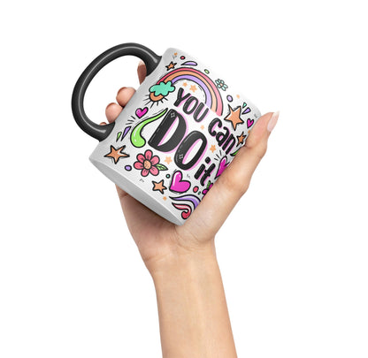 Vixar You Can Do It Motivation Gift Presents Coloured Ceramic Mug Cup Gift 330ml 11oz Work Office Tea Coffee