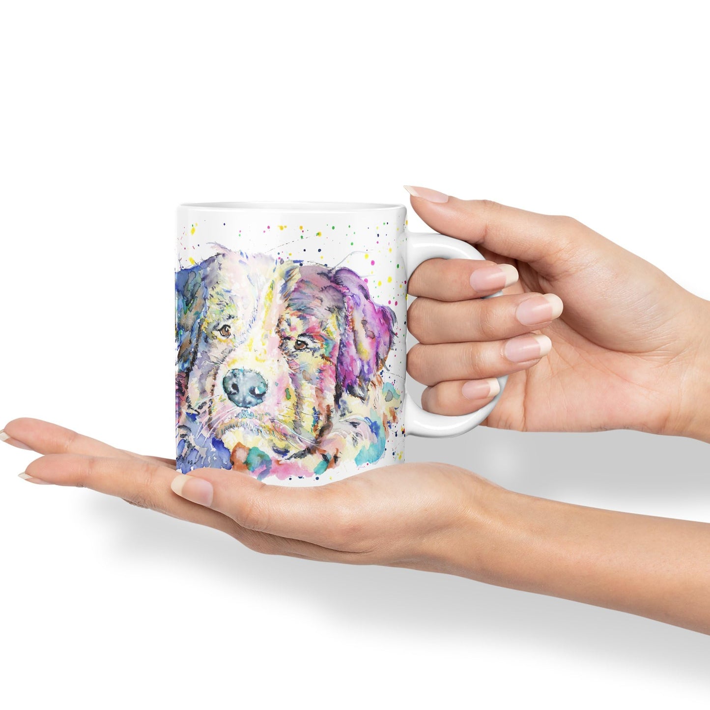 Bernese Mountain Dog Pet animals Watercolour Ceramic Coloured Mug Cup for Tea Coffee Hot brew 330ml 11Oz Gift