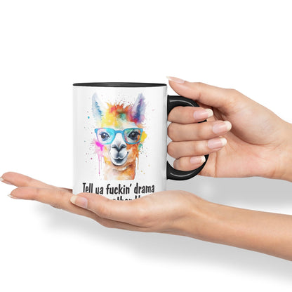 Tell ya fu.. Drama to Some Other Llama! Joke Sarcastic Ceramic Coloured Mug Cup for Tea Coffee Hot Brew 330ml 11Oz Joke
