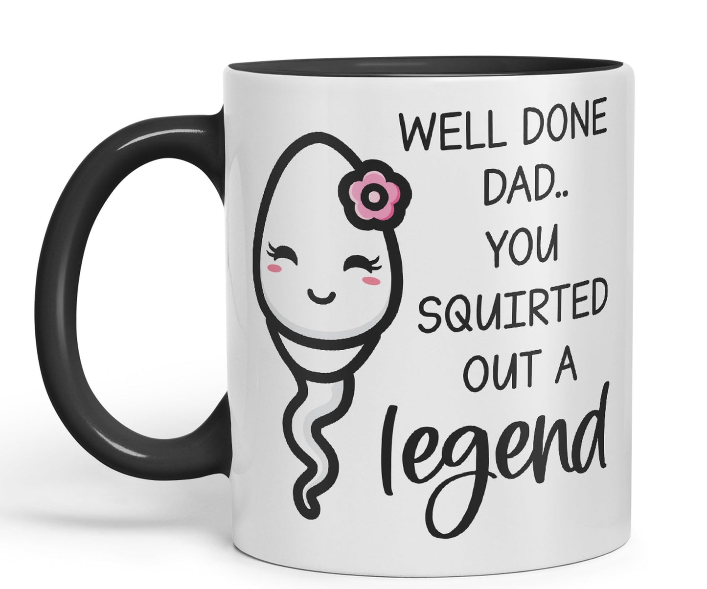 Vixar Dads Little Girl Fathers Day Well Done Dad Ceramic Coloured Mug Cup Gift Tea Coffee Christmas Office Home Joke Sarcastic