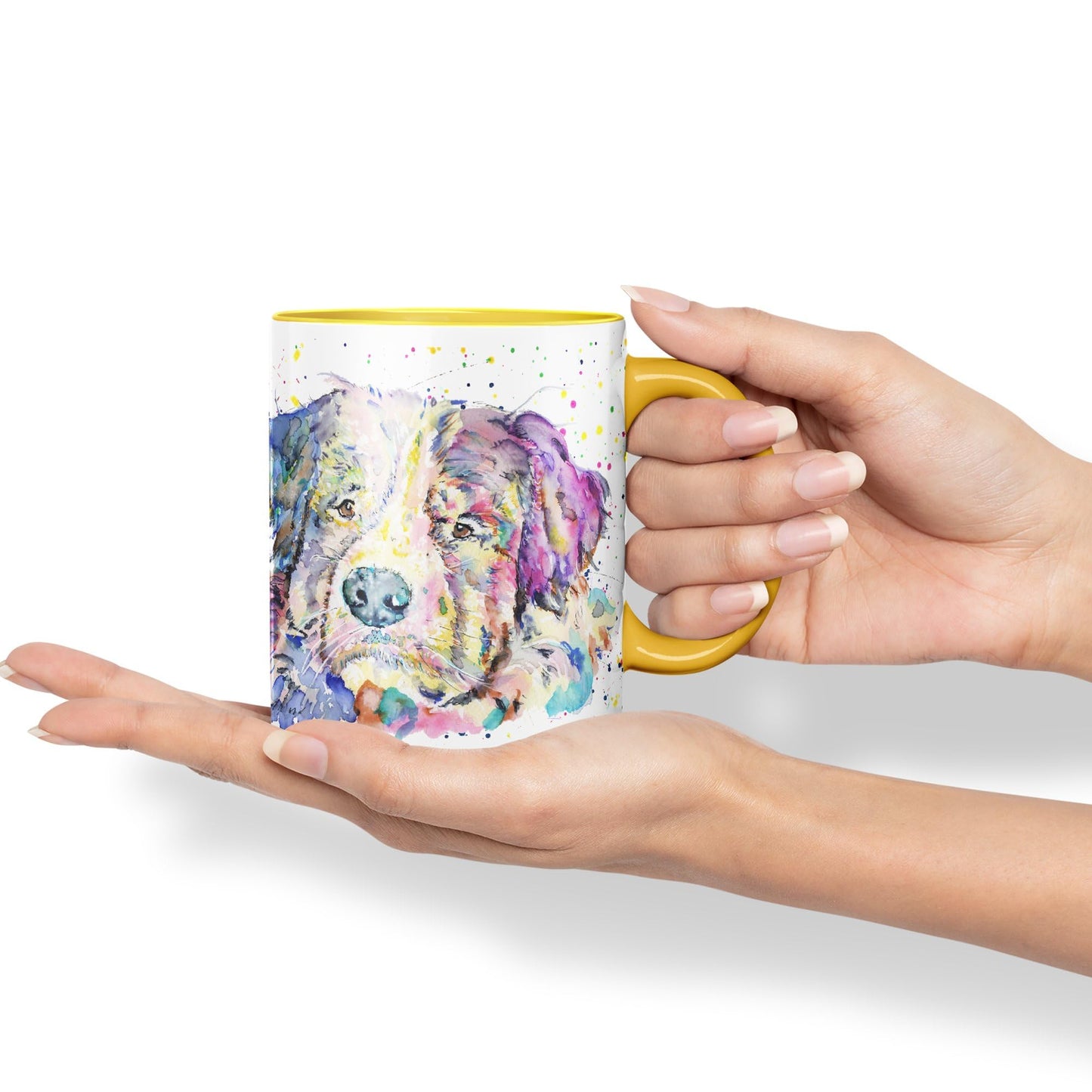 Bernese Mountain Dog Pet animals Watercolour Ceramic Coloured Mug Cup for Tea Coffee Hot brew 330ml 11Oz Gift