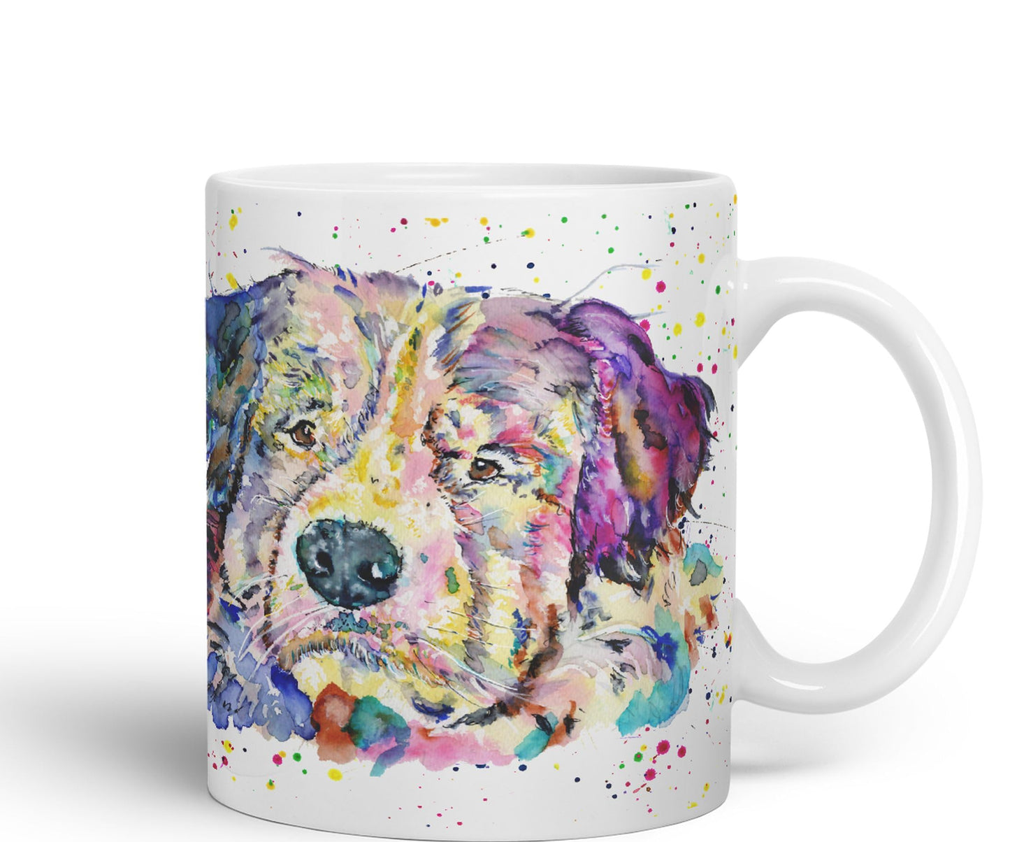 Bernese Mountain Dog Pet animals Watercolour Ceramic Coloured Mug Cup for Tea Coffee Hot brew 330ml 11Oz Gift
