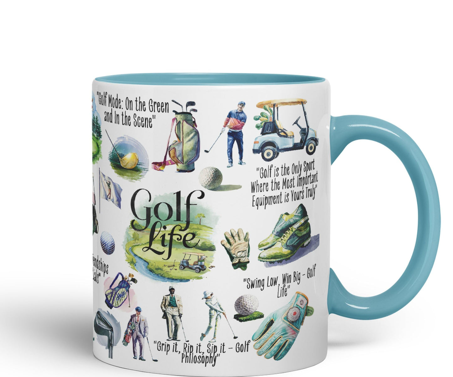 Golf Life Golfer Sport Joke sarkasm Sarcastic Ceramic Coloured Mug Cup for Tea Coffee Hot Brew 330ml 11Oz Gift