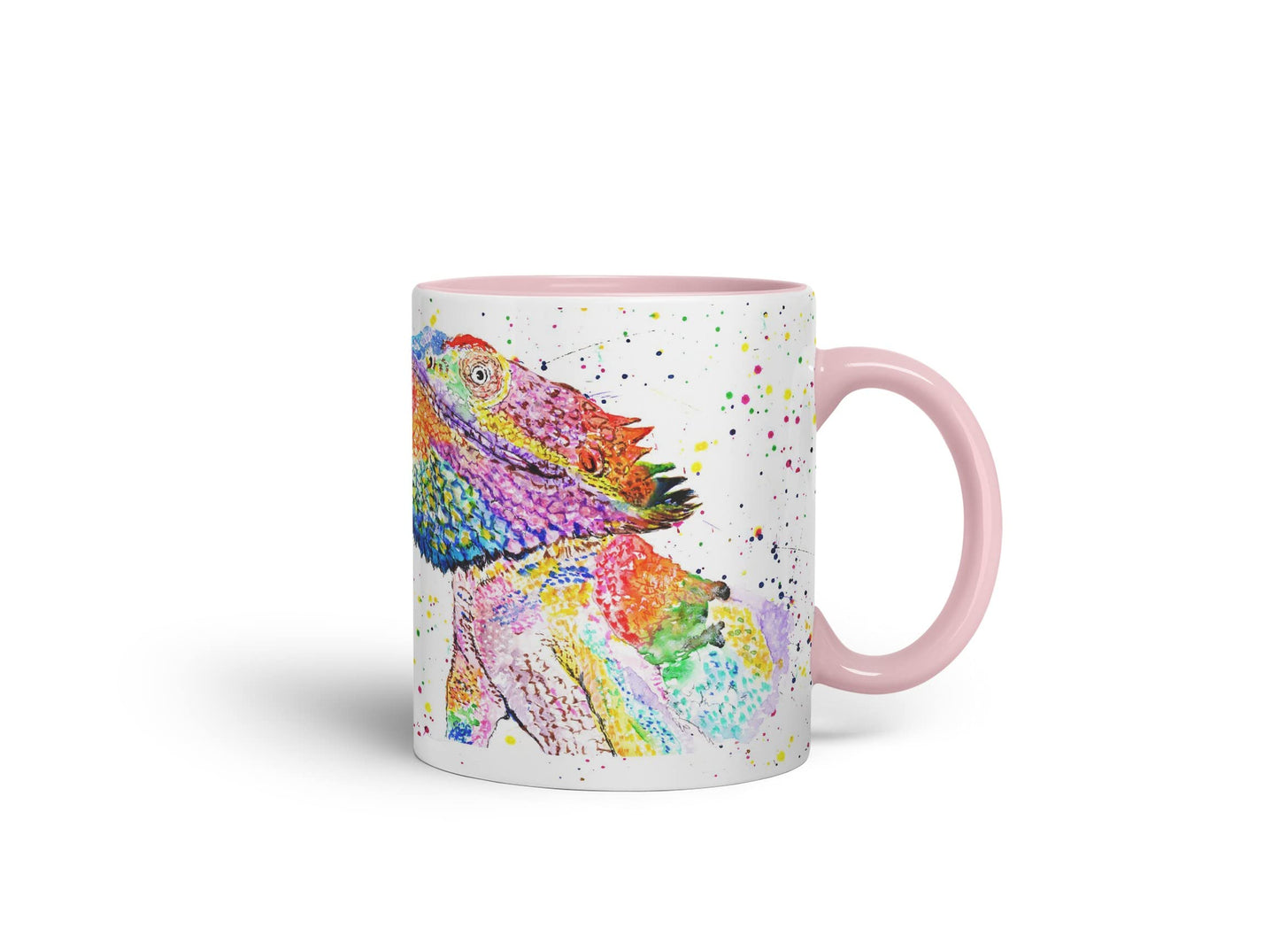 Vixar Bearded Dragon Reptile Pogona Pet Animals Watercolour Art Coloured Mug Cup Gift Birthday Work Office Tea Coffee