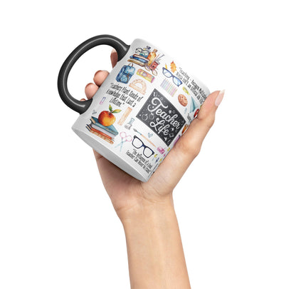 Teacher Life teaching assistany hobby Ceramic Coloured Mug Cup for Tea Coffee Hot brew 330ml 11Oz Gift
